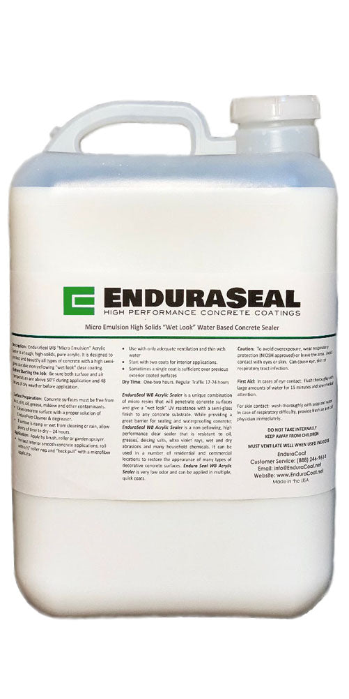 EnduraSeal Acrylic Wet Look Semi Gloss Sealer (WB) - 5 Gallon – EnduraCoat